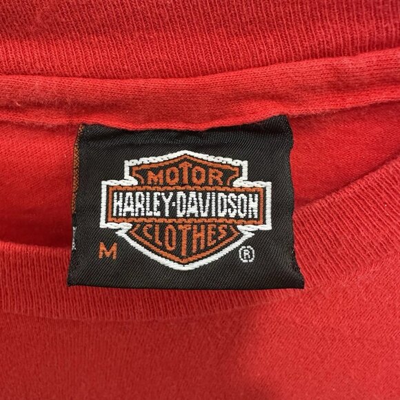 VTG Harley Davidson The Hammer and Sickle/Russia Tee M Red Single Stitch Pueblo - Picture 11 of 11